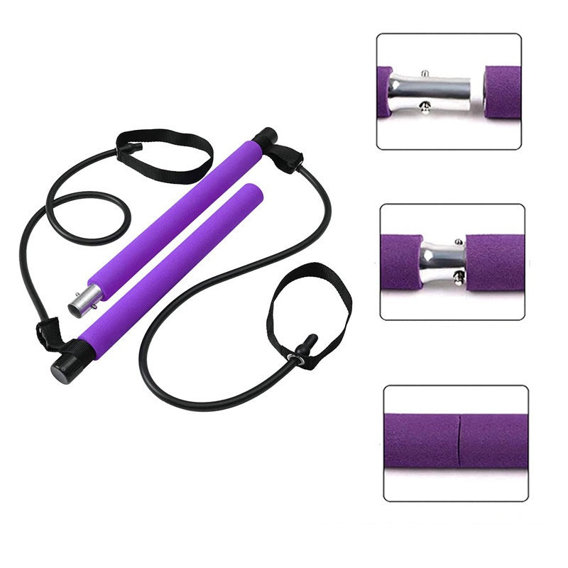 Fitness Yoga Pilates Bar Portable Gym Accessories Sport Elastic Bodybuilding