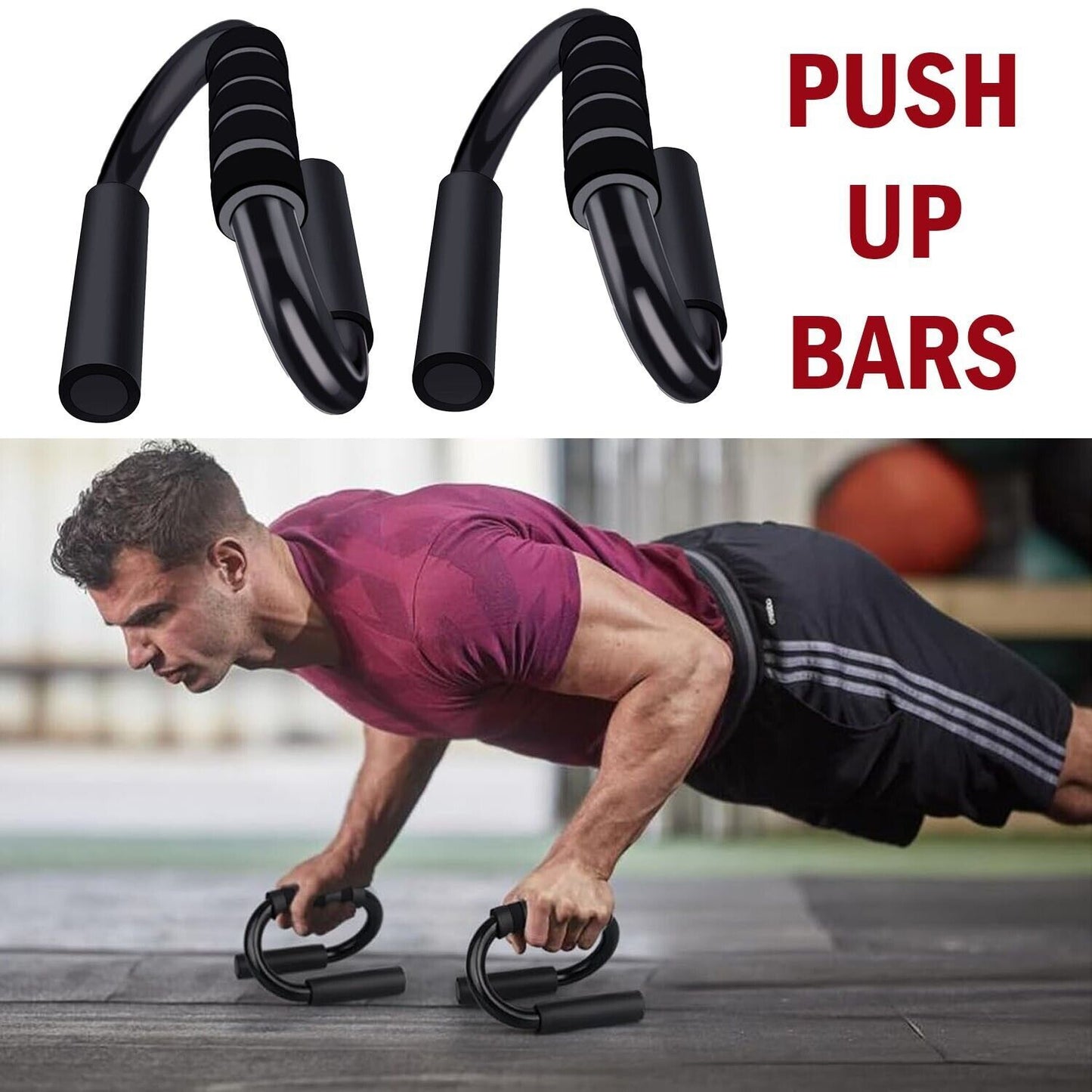 Push Up Bar S Shapes Non-slip Fitness Stand Exercise Grips